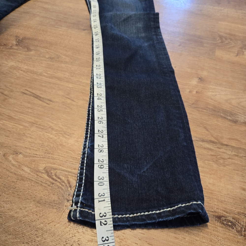 Silver Jeans Women's Berkley Dark Indigo Straight-Leg Jeans 26 X 32 - Picture 7 of 9